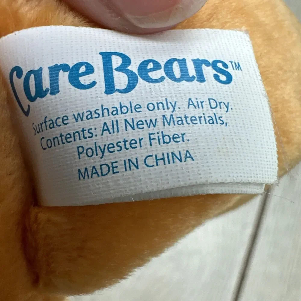 2002  Vtg Care Bears Tender heart Bear White Orange 10